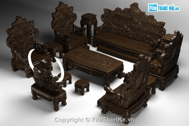 thiết kế bàn 3d,model File 3ds max bàn ghế,bàn ghế đồng kỵ,bàn ghế 3dmax