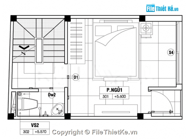 Bản vẽ nhà phố,Thiết kế nhà phố,nhà phố Kích thước 3.54m x 5.9m