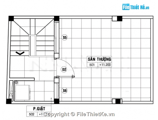 Bản vẽ nhà phố,Thiết kế nhà phố,nhà phố Kích thước 3.54m x 5.9m