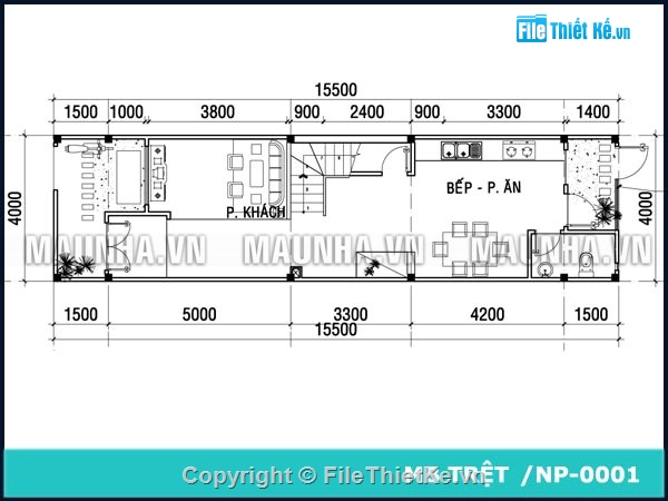 Mặt bằng mái,Nhà phố,Nhà Phố 4 x 15.5m,kiến trúc nhà phố