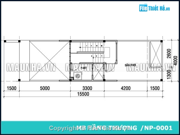 Mặt bằng mái,Nhà phố,Nhà Phố 4 x 15.5m,kiến trúc nhà phố