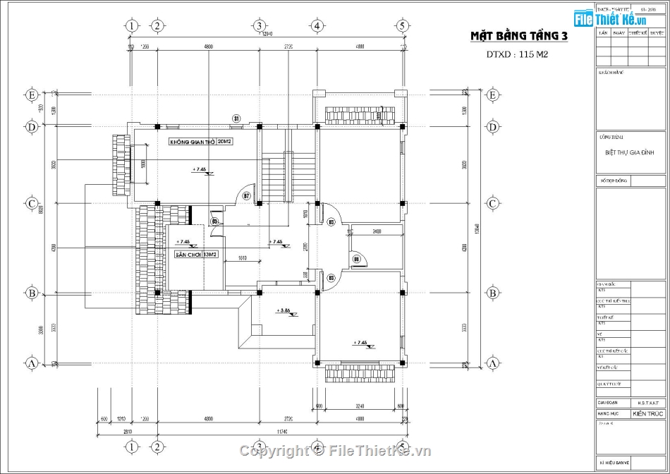 Bản vẽ biệt thự 3 tầng mái thái,kiến trúc 3 tầng 1 tum,Thiết kế biệt thự mái thái đẹp,Mẫu biệt thự mái thái,File autocad bản vẽ biệt thự 3 tầng,File Autocad kiến trúc biệt thự mái thái