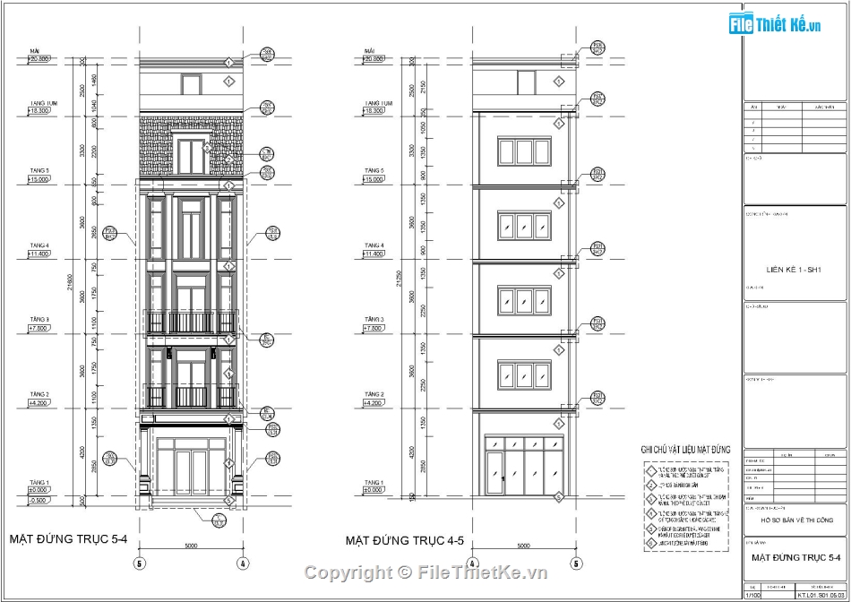 nhà phố 5 tầng 5x16m,Bản vẽ nhà phố tân cổ điển,Bản vẽ nhà liền kề 5 tầng,Thiết kế nhà phố 5 tầng,Mẫu nhà liền kề tân cổ điển,File Atuocad nhà phố 5x16m