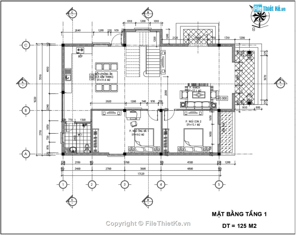 File cad biệt thự 2 tầng,Biệt thự 2 tầng mái thái,biệt thự 2 tầng 9.2x14.3m,bản vẽ biệt thự 2 tầng,autocad biệt thự 2 tầng