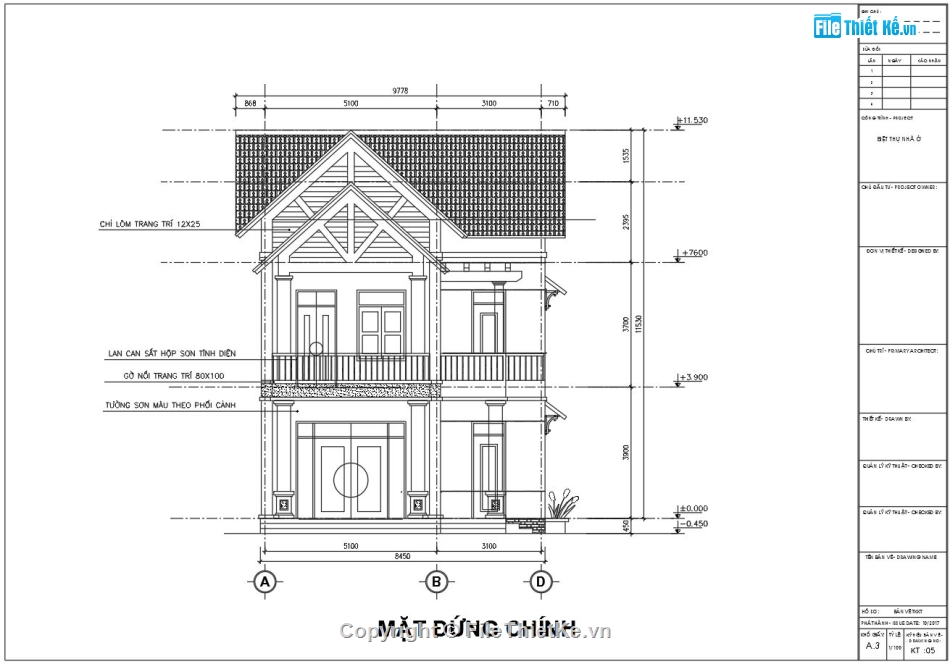 Biệt thự 2 tấng mái thái,Biệt thự vườn 2 tầng,Nhà vườn mái thái,Nhà vườn 2 tầng,Bản vẽ biết thự 2 tầng đẹp