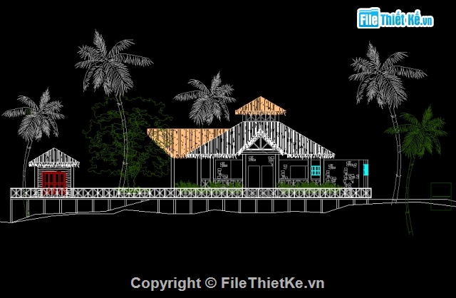 file cad kiến trúc,Bản vẽ kiến trúc Nhà,Bản vẽ kiến trúc bar,kiến trúc bar trong resort