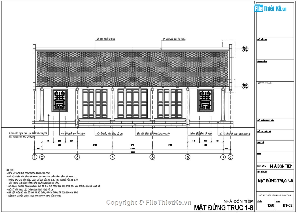 nhà thờ họ 5 gian,bản vẽ nhà thờ họ,thiết kế nhà thờ họ,thiết kế đền thờ,File autocad nhà thờ họ,Mẫu nhà thờ