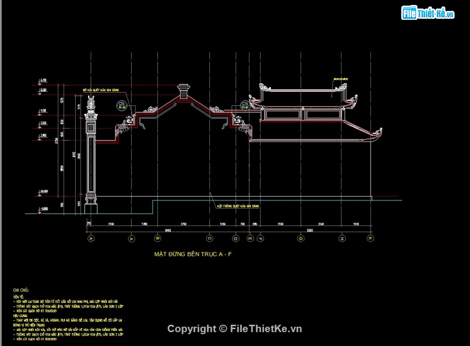 bản vẽ chùa đại tự,chùa đại tự file cad,autocad chùa đại tự,chùa đại tự file autocad,chùa đại tự 13x14m