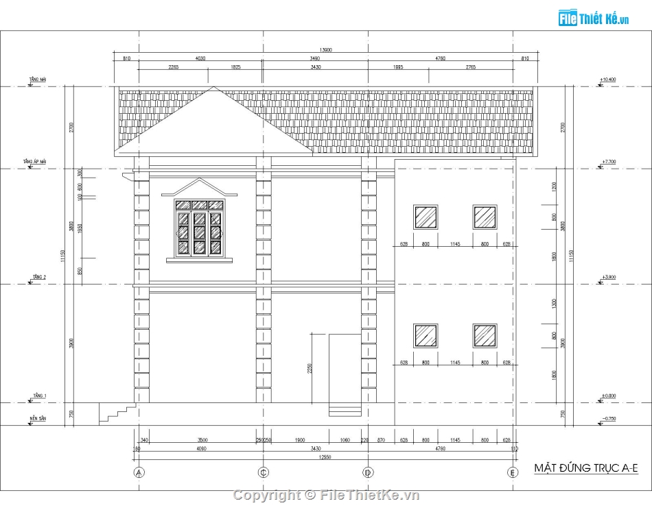 thiết kế biệt thự 2 tầng,biệt thự mái thái,Mẫu biệt thự đẹp 2 tầng,Bản vẽ thiết kế biệt thự 2 tầng,biệt thự đẹp mái thái,Mẫu bản vẽ biệt thự mái thái đẹp