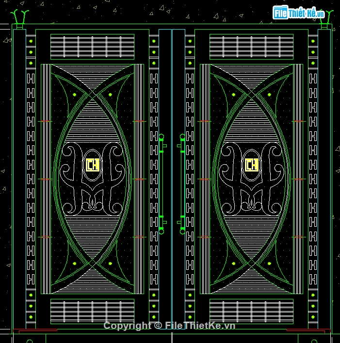 Cổng CNC 2 cánh,File autocad cổng 2 cánh,autocad cổng 2 cánh cnc,Cổng 2 cánh cnc đẹp,File cad cổng 2 cánh cnc