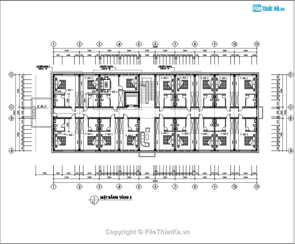 Thiết kế ký túc xá,bản vẽ ký túc xá 3 tầng,Ký túc xá 15x40m,cad bản vẽ ký túc xá,File bản vẽ ký túc xá,bản vẽ ký túc xá 15x40m