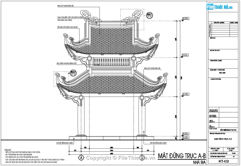 Kiến trúc đền cổ file cad,Kiến trúc nhà bia 8 mái file autocad,Thiết kế autocad nhà bia 8 mái,Bản vẽ cad nhà bia 8 mái