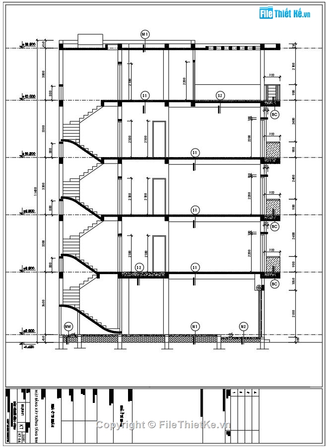 kiến trúc 5 tầng,Nhà ống 5 tầng,file cad nhà ống 5 tầng,hồ sơ thiết kế nhà ống 5 tầng