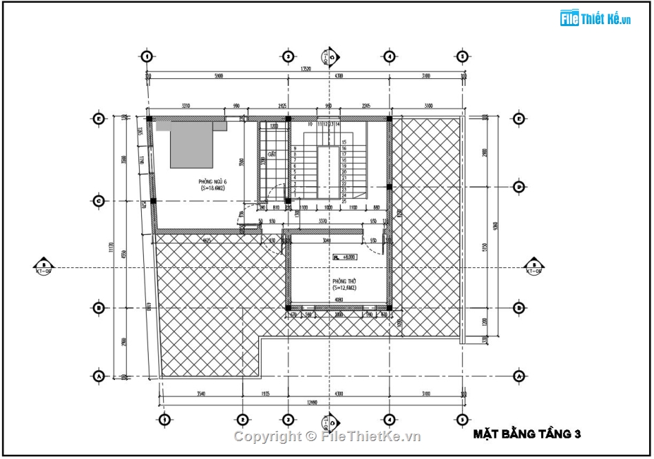 nhà phố 3 tầng file autocad,nhà phố 2.5 tầng 13x11.17m,Bản vẽ autocad mẫu nhà phố hiện đại,Biệt thự mái bằng 2 tầng file cad