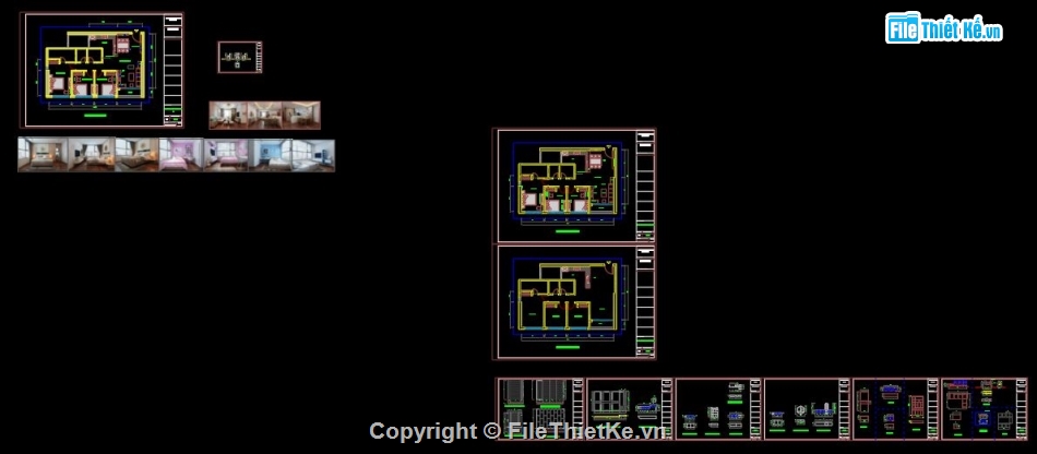 nội thất phòng ngủ,nội thất chung cư,Nội thất căn hộ,bản vẽ cad nội thất chung cư,bản vẽ nội thất chung cư