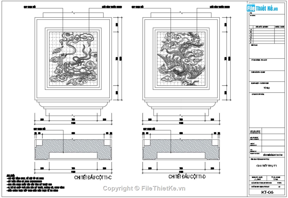 FIle cad thiết kế tứ trụ đẹp,Mẫu tứ trụ đình làng cổ,Thiết kế tứ trụ đá xanh,Bản vẽ tứ trụ đẹp,File thiết kế tứ trụ đẹp