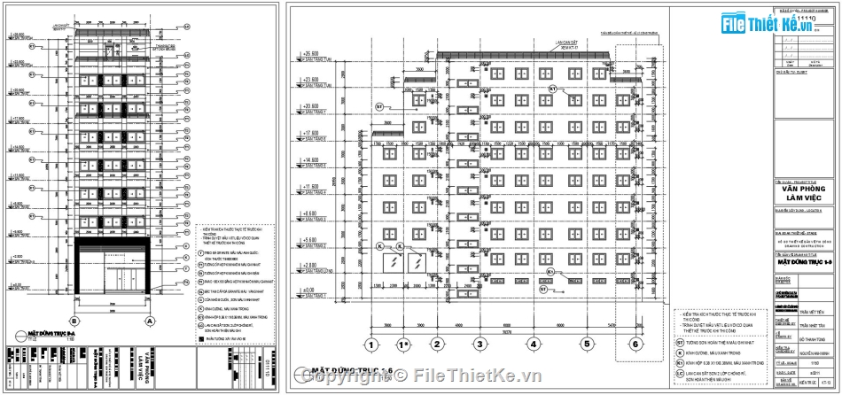 thiết kế văn phòng,tòa văn phòng 10 tầng,Bản vẽ thiết kế văn phòng,Văn phòng có tầng hầm