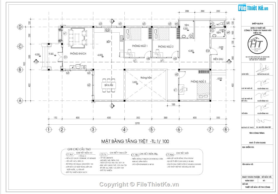 thiết kế biệt thự 1 tầng,Biệt thự 1 tầng 9.5x22.7m,file cad biệt thự 1 tầng,bản vẽ biệt thự 1 tầng,biệt thự 1 tầng file cad,biệt thự 1 tầng file autocad