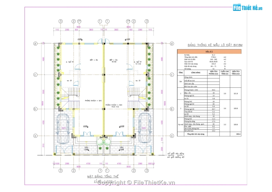 Biệt thự 3 tầng 8x18m,File cad biệt thự 3 tầng,Biệt thự 3 tầng file cad,autocad biệt thự 3 tầng,biệt thự 3 tầng file autocad