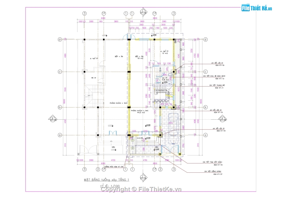 Biệt thự 3 tầng 8x18m,File cad biệt thự 3 tầng,Biệt thự 3 tầng file cad,autocad biệt thự 3 tầng,biệt thự 3 tầng file autocad