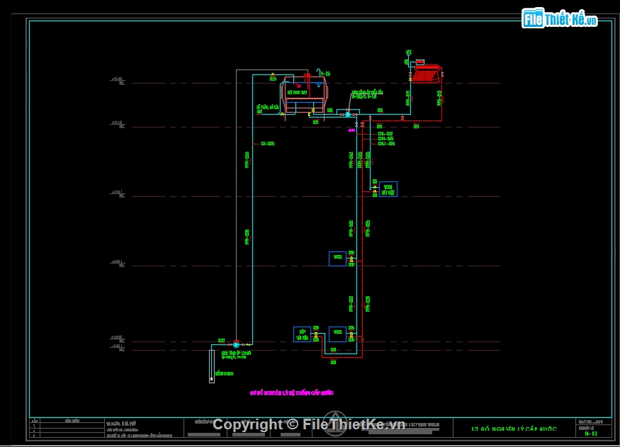 File autocad Cấp thoát nước,bản vẽ cấp thoát nước,cấp thoát nước nhà phố thái dương năng