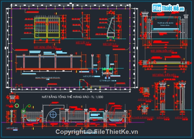 các loại hàng rào,các mẫu hàng rào,mẫu cổng hàng rào,cổng tường rào,File CAD mẫu cổng