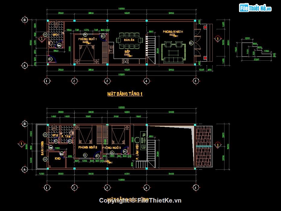 file cad nhà phố gác lửng,nhà phố gác lửng 5x16.3m,nhà phố gác lửng file cad,bản vẽ nhà phố gác lửng,bản vẽ autocad nhà gác lửng,Bản giá thi công