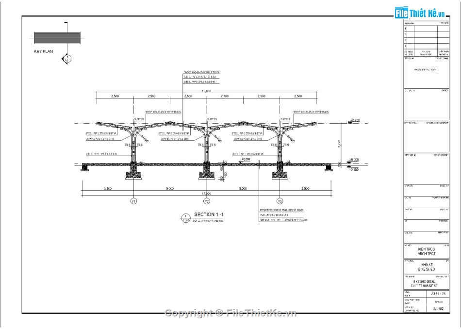 nhà để xe khung thép,File cad nhà để xe máy,Nhà để xe 15x65m,Bản vẽ Autocad thiết kế nhà xe,bản vẽ nhà xe công nhân,Bản vẽ để xe nhà xưởng