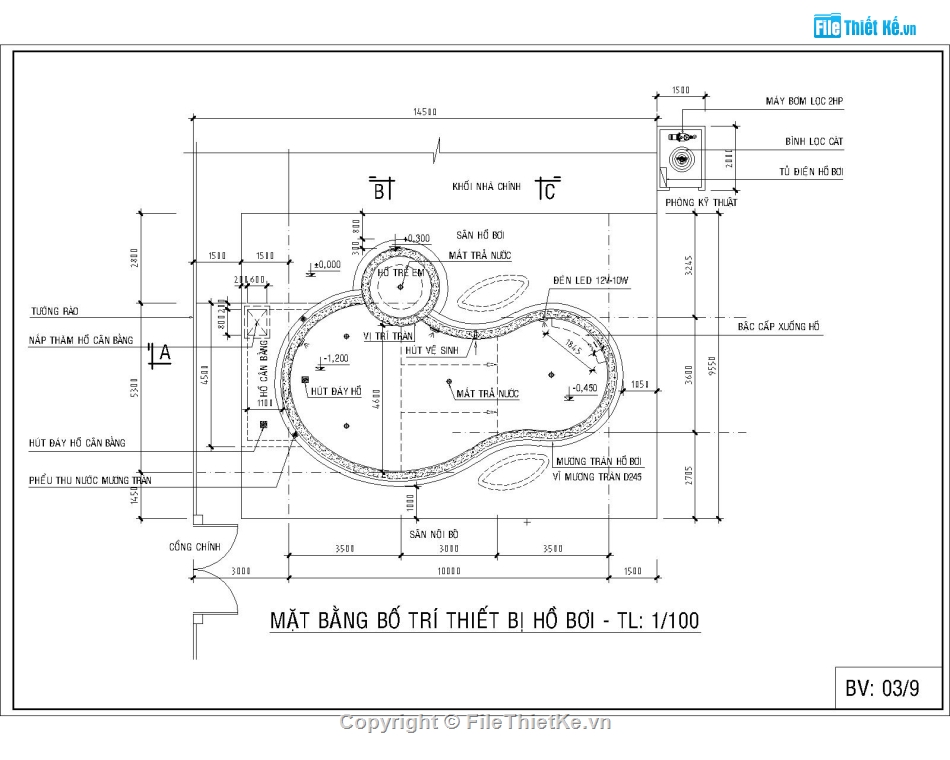 Hồ bơi 5.3x10m,file cad hồ bơi,autocad hồ bơi,bản vẽ hồ bơi,bản vẽ hồ bơi file cad,hồ bơi file autocad