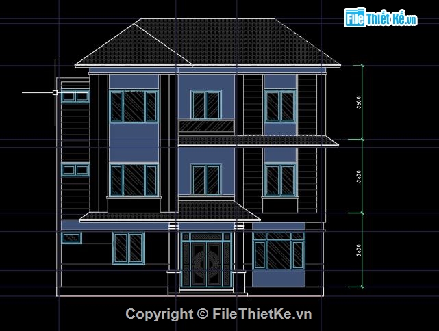 bản vẽ autocad biệt thự 3 tầng,file cad biệt thự 3 tầng,cad biệt thự 3 tầng,bản vẽ cad biệt thự 3 tầng,Biệt thự 3 tầng 7.3x12.8m,Biệt thự 3 tầng file cad