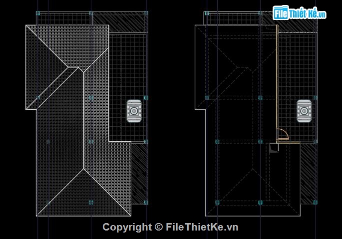 bản vẽ autocad biệt thự 3 tầng,file cad biệt thự 3 tầng,cad biệt thự 3 tầng,bản vẽ cad biệt thự 3 tầng,Biệt thự 3 tầng 7.3x12.8m,Biệt thự 3 tầng file cad