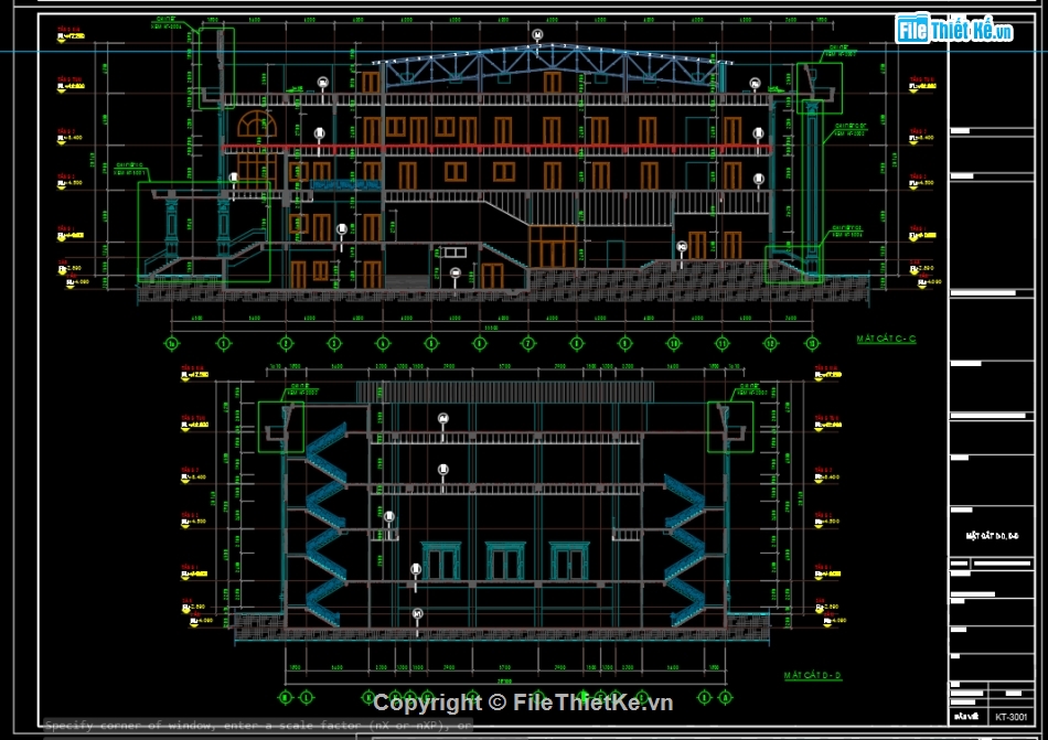 thiết kế kiến trúc nhà hội nghị file cad,file autocad nhà hội nghị tân cổ điển,Bản vẽ autocad nhà hội nghị huyện,kiến trúc nhà hội nghị 3 tầng