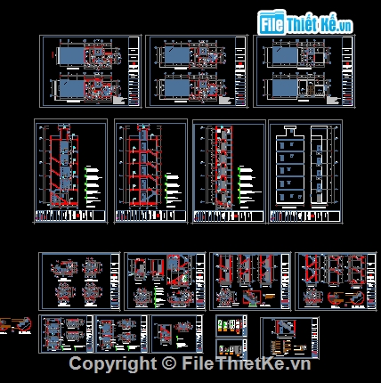 Nhà phố 5 tầng 1 tum,file cad nhà phố 5 tầng,nhà phố 5 tầng 4.5x14m,bản vẽ nhà phố 5 tầng,nhà phố 5 tầng file autocad