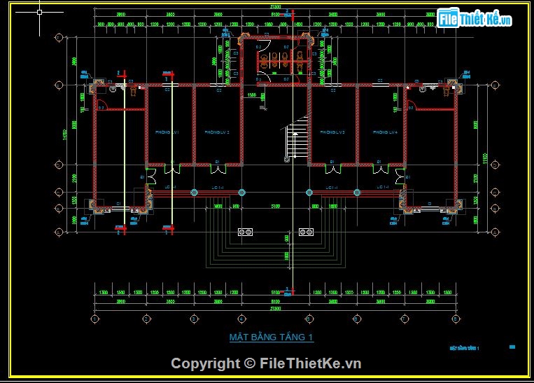 File cad trụ sở,trụ sở 3 tầng,bản vẽ trụ sở 3 tầng,file cad trụ sở 3 tầng