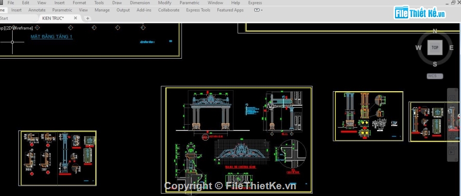 File cad trụ sở,trụ sở 3 tầng,bản vẽ trụ sở 3 tầng,file cad trụ sở 3 tầng