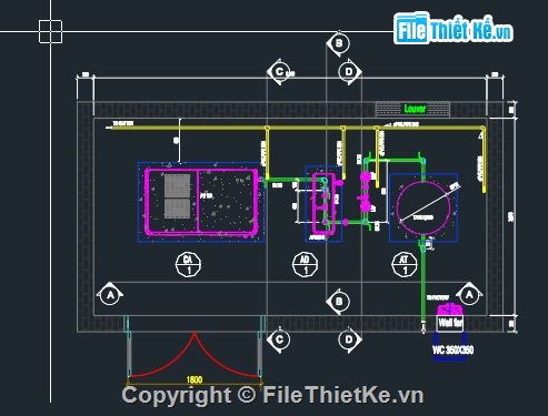 Layout phòng máy nén khí,file cad máy nén khí,máy nén khí file cad,autocad máy nén khí,máy nén khí file autocad