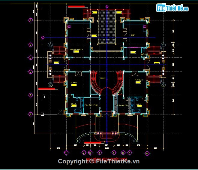 Mặt bằng biệt thự 4 tầng,file cad mặt bằng biệt thự,autocad mặt bằng biệt thự,mặt bằng biệt thự 4 tầng file cad