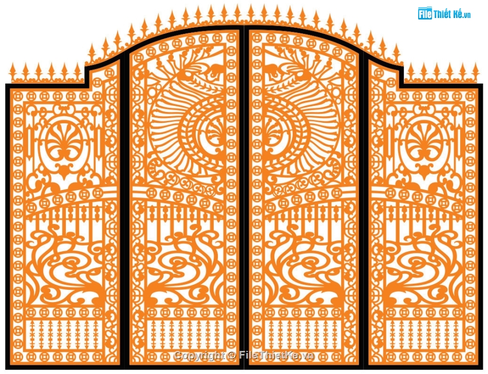 mẫu cnc cổng 4 cánh,cổng cnc 4 cánh,cổng 4 cánh cắt cnc,autocad cổng 4 cánh