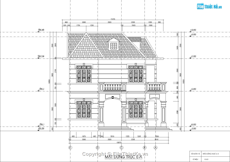 BIệt thự mái thái,thiết kế biệt thự 2 tầng,File Autocad kiến trúc biệt thự đẹp,Bản vẽ thiết kế biệt thự 2 tầng,Mẫu biệt thự 2 tầng,Mẫu biệt thứ 2 tầng đẹp