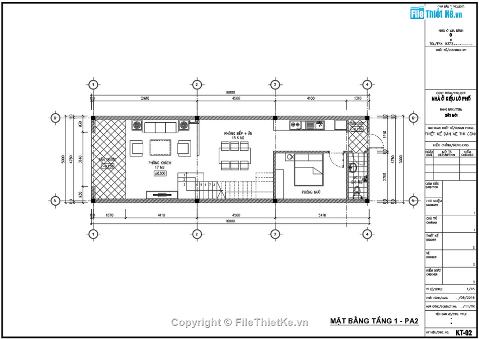 Nhà phố 3 tầng 5x16m,file cad nhà phố 3 tầng,bản vẽ nhà phố 3 tầng,nhà phố 3 tầng autocad,autocad nhà phố 3 tầng