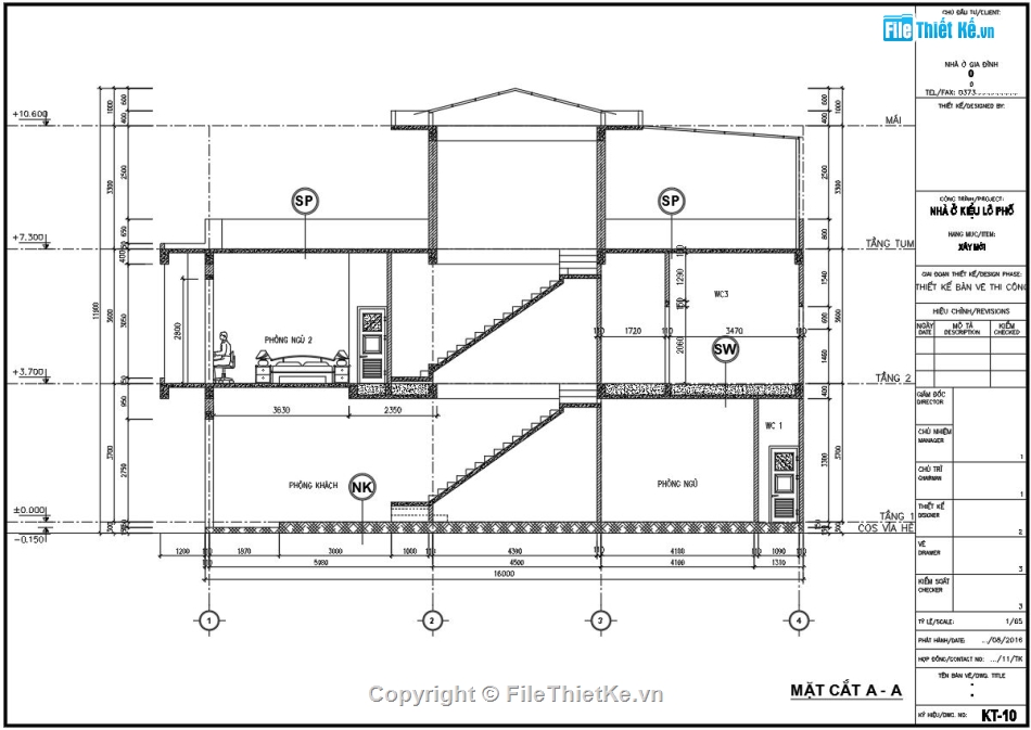 Nhà phố 3 tầng 5x16m,file cad nhà phố 3 tầng,bản vẽ nhà phố 3 tầng,nhà phố 3 tầng autocad,autocad nhà phố 3 tầng