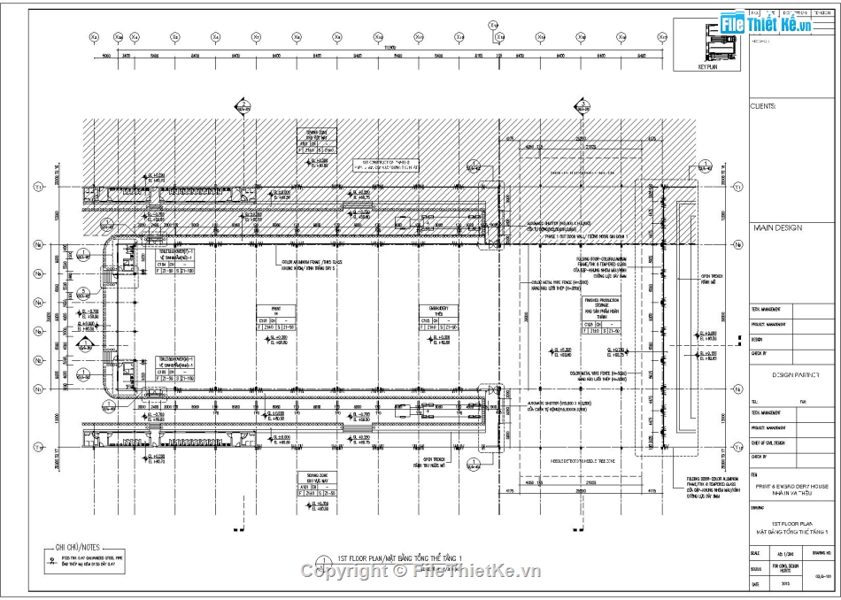 kết cấu nhà xưởng,nhà xưởng vượt nhịp 30m,Bản vẽ nhà xưởng 1 tầng nhịp 30m,File Autocad thiết kế nhà in thêu,Kết cấu nhà xưởng khung thép