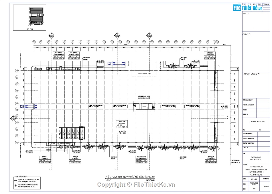 thiết kế nhà xưởng,Nhà xưởng 1 tầng,Nhà xưởng vượt nhịp 35m,Nhà xưởng khung thép 76x193m,File Autocad kết cấu nhà xưởng