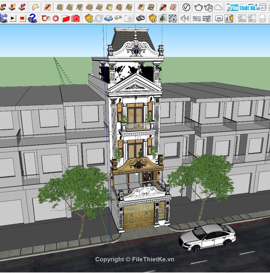 full autocad,phối cảnh,chi tiết cổ,phối cảnh nhà phố,bản vẽ autocad nhà phố