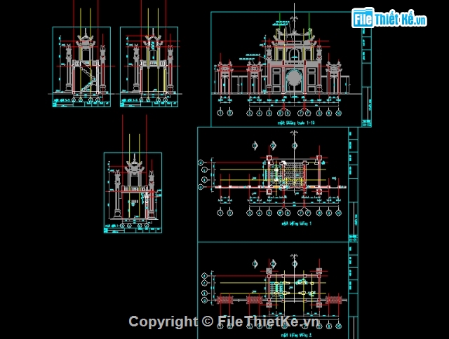 File thiết kế,File cad thiết kế,bản vẽ thi công Chùa Vua,bản thiết kế chùa vua