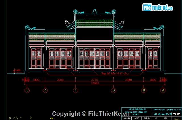 File cad,File thiết kế,thiết kế bản vẽ thi công ngôi Đình,thiết kế bản vẽ thi công