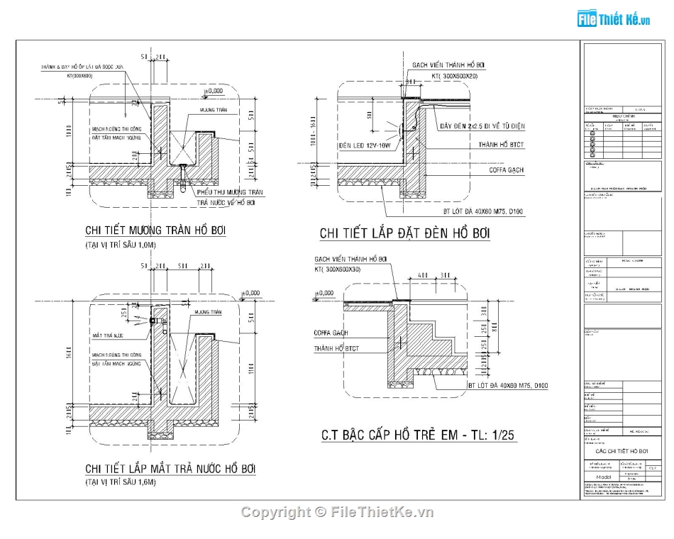 thiết kế hồ bơi,file cad hồ bơi 8x20m,Hồ bơi file autocad,file cad hồ bơi,bản vẽ hồ bơi