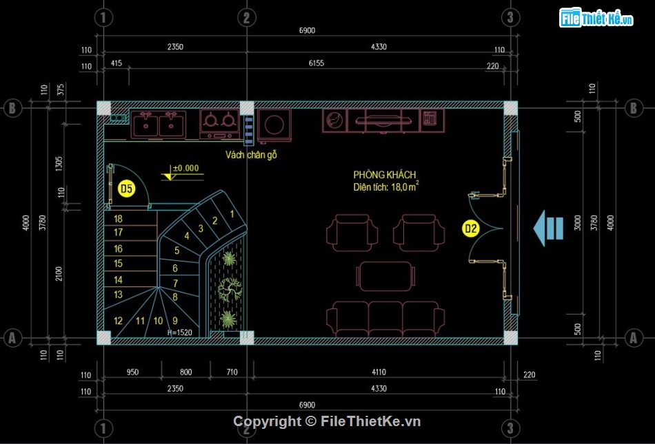 nhà phố 4 tầng hiện đại,Thiết kế nhà phố đẹp,File casd nhà phố đẹp,Kiến trúc nhà phố 4x6.9m,Thiết kế nhà 4.5 tầng hiện đại,Nhà phố 4.7m