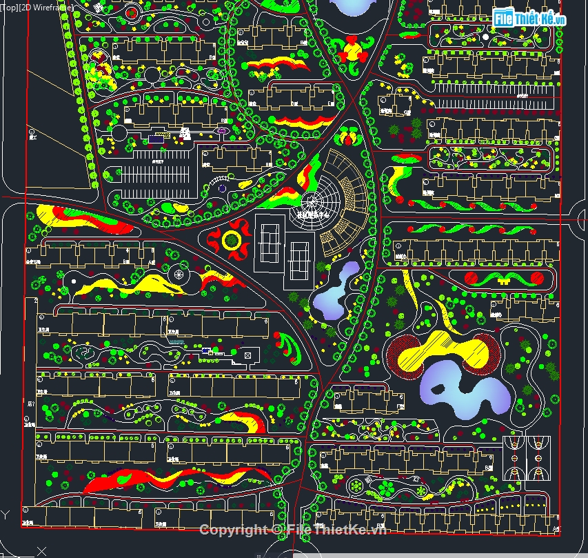 thiết kế cảnh quan đô thị,file cad thiết kế cảnh quan,cảnh quan đô thị file autocad