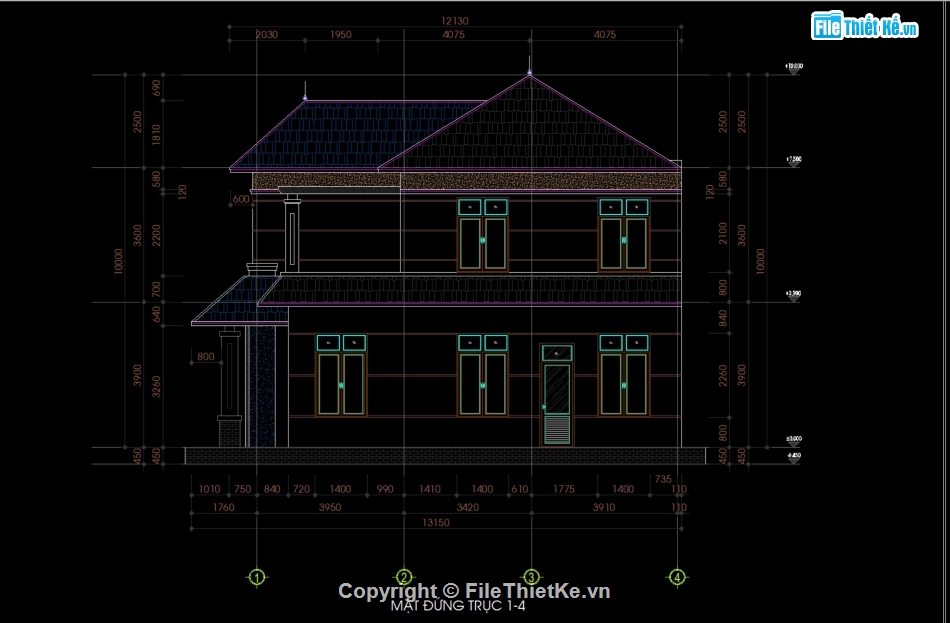 biệt thự 2 tầng,kiến trúc biệt thự 2 tầng,kết cấu nhà biệt thự,biệt thự mái nhật 2 tầng